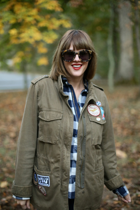 Camping Outfit, What to Wear Camping, Fall Outfit, Patch Jacket, How to Wear Patches