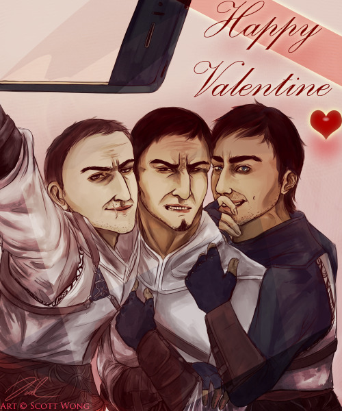 kenwaygasm: PHOTOBOMB BONUS: Artist: Hi, College Creed! I wish you a great Valentine day with your f