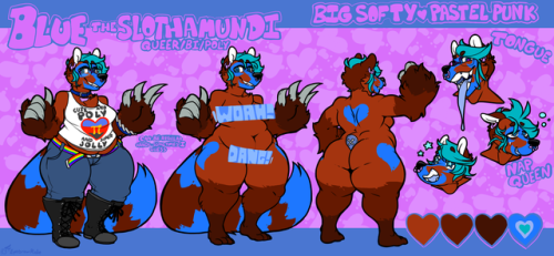 @bluecoati done commissioned a ref sheet, and a ref sheet I did draw!-available in NSFW and Barely S