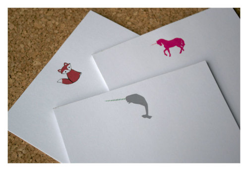 Party Favors Set of Mini Note Pads Narwhal, Unicorn and Little Fox - Mini Notepad - Animal Notepads 