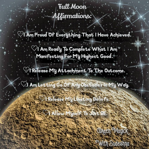 ♡Full Moon Affirmations. ♡Follow @greenmagickwithsudeshna For More. #spring #nature #flowers #love #