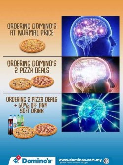 issamemario: blackblocberniebros:  class-struggle-anarchism:  meme over folks  Humor has gotten so abstract at this point that at first I thought this was an actual meme made by like, internet jokesters, not a literal paid advertisement.   Dominos is