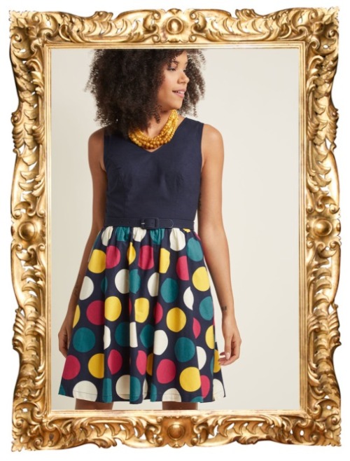 Take Up Space A-Line Dress in Dots - $89