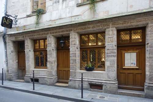 House of Nicolas Flamel, Paris.Nicolas Flamel, a scribe and manuscript-seller, commissioned the hous