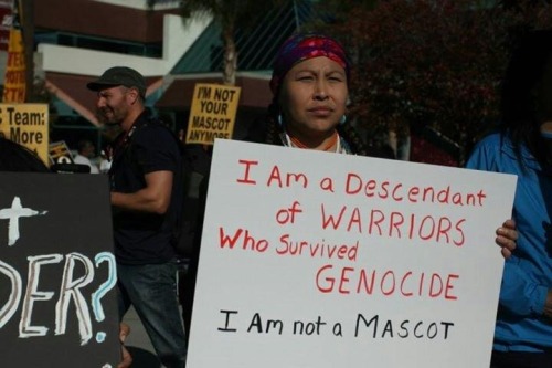 ruthhopkins:From today’s #notyourmascot rally in Santa Clara, via @shannonlusty2