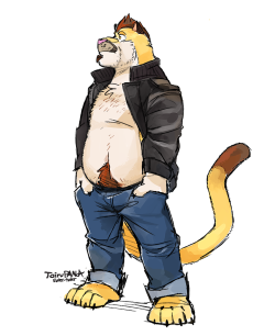 tulerarts:  Some random drawings and doodles of puma. Yesterday, I was chatting with my buddy, Donryu, and he suggested I draw the puma in a leather jacket… It sounded like a pretty neat idea to me because of reasons. Doodles at the bottom are Donryu