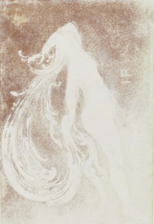 IRIS.Estampe.Art by Pierre Roche.(1855-1922).Graveur.