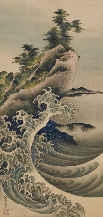 oldtimejapan: Breaking Waves by Hokusai