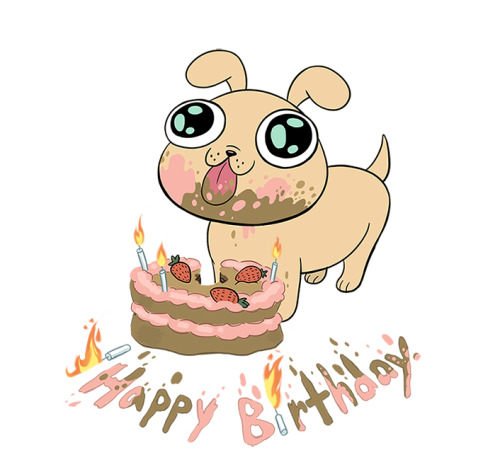 A Laser Puppy birthday card to give to a friend! 