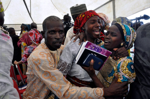globalchristendom:One of the girls freed from Boko Haram after being kidnapped from Chibok in 2014 c