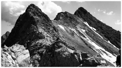 Tatry. Zawrat mountain pass. View at the beginning of the one-direction trail „Orla Perć&rdquo