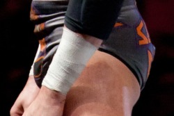 Close up of Zack’s wrestling trunks…because
