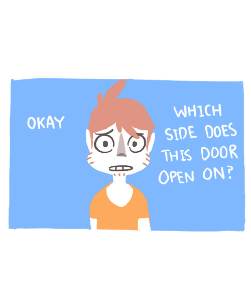 linewebtoon:  Every door I encounter. @owlturdcomix 
