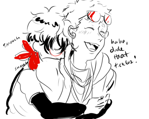 junkjack: smoochin his shoulder and his neck