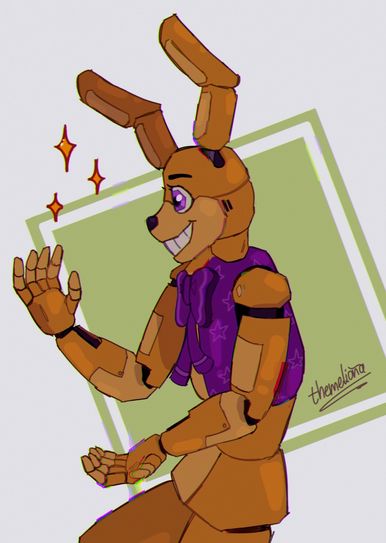 Classic Spring Bonnie and Animatronic Glitchtrap by GoldenRichard93 on  DeviantArt