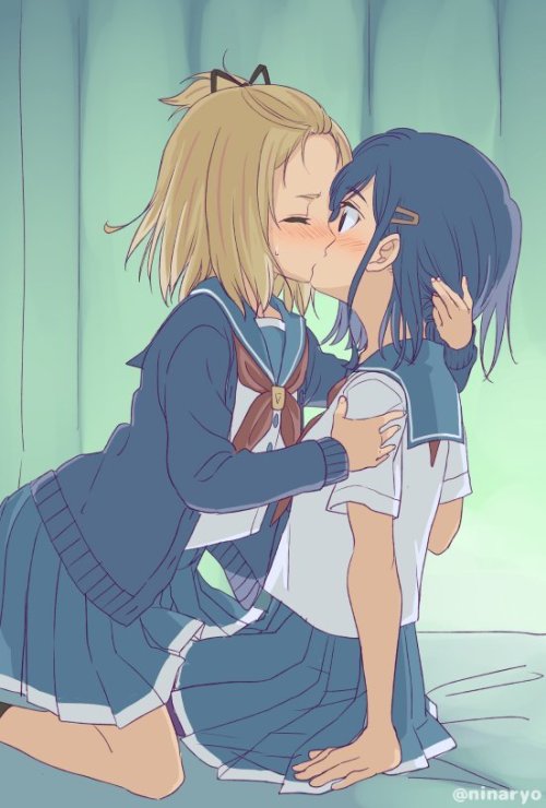 ✧･ﾟ: *✧ Kissing on the Bed ✧ *:･ﾟ✧♡ Characters ♡ : Yayaka ♥ Cocona Kokomine♢ Anime ♢ : Flip Flappers