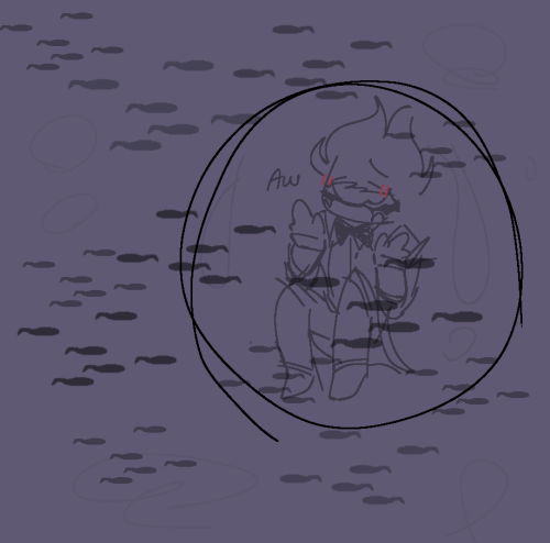 Hello! Its Me Again. Random Idea 2: Ethan Underwater, Inside A Bubble Watching Tadpoles Swim :p