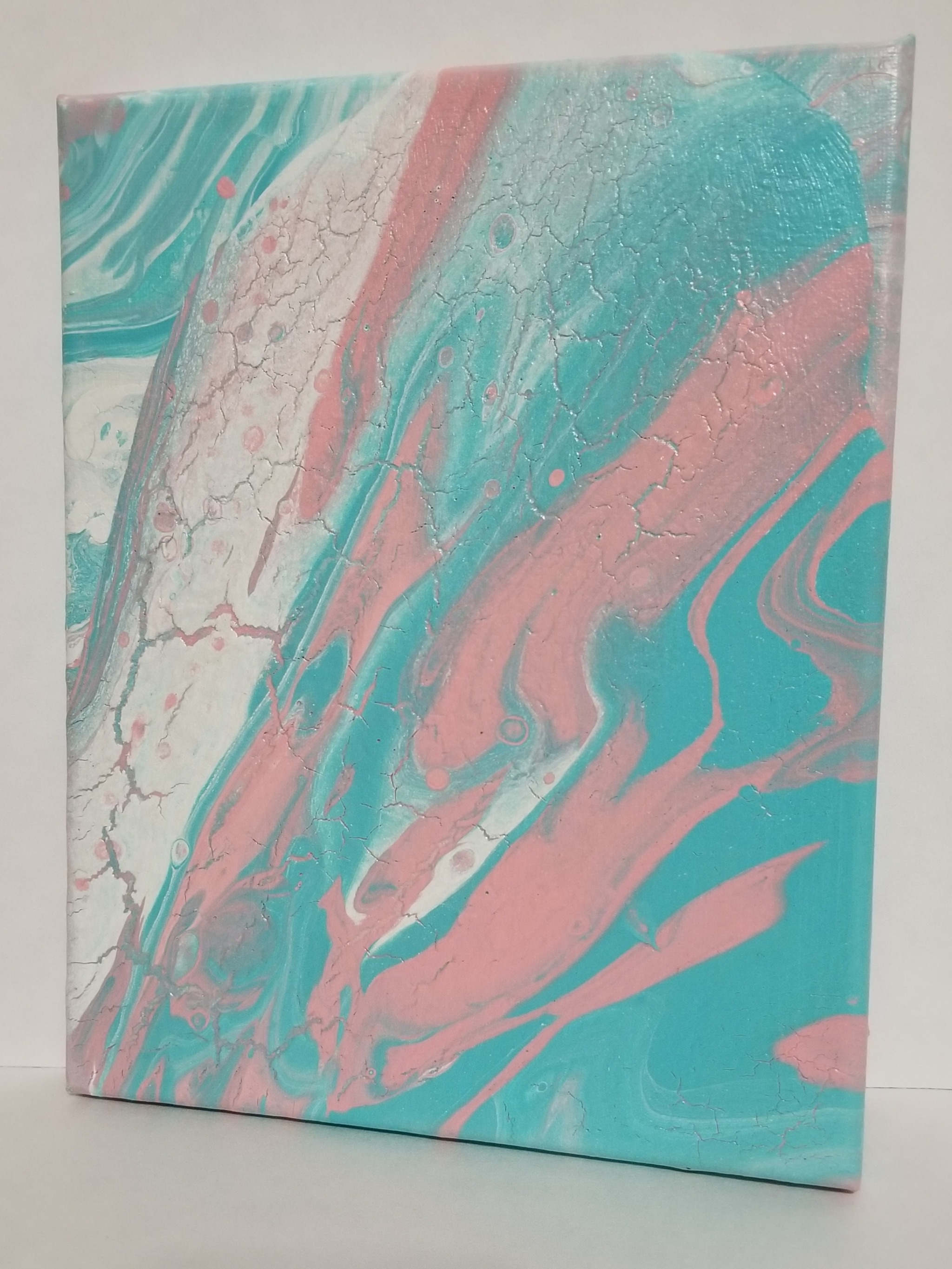 ffx-2-2:fineartfolk:“Genderfluids” is a piece done by both of us as a means of conversation over our trans experiences as a trans man and nonbinary person. Using the colors of the trans pride flag, we combined paint with soap, alcohol, and