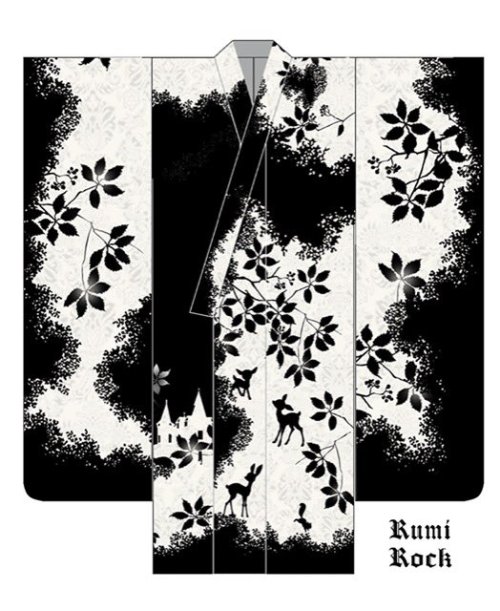 Monochrome fairytale furisode by Rumi Rock. Furisode are usually much sweeter and sugary. This one i