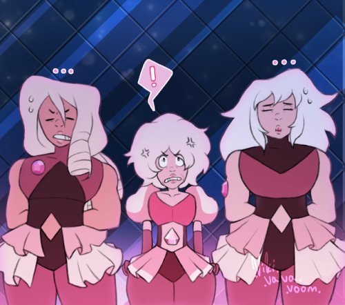 vikivavavoom: vikivavavoom: Since they rarely saw her, Pink Diamond got mistaken for a Rose Quartz often.  Pink Diamond enjoyed being mistaken for a Rose Quartz. They rarely saw her anyway. 