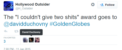 humancredentials:  DAVID DUCHOVNY FAVORITED THIS. GOODNIGHT.