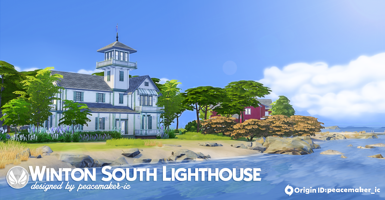 Here is the second house I have built for my remake of the Island off the coast in Windenburg. It is based on a Victorian utilitarian design of a lighthouse found in California. The design translates well to TS4 and looks right at home on the island....