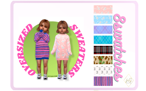 Oversized Toddler Sweaters Unisex (recolors)These are recolors of Simphany&rsquo;s oversized tod