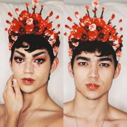 benjpierce: made this flower crown bc u know what? it’s 2013 somewhere and I deserve it. Happy Valentine’s Day kids! 🥀🍓