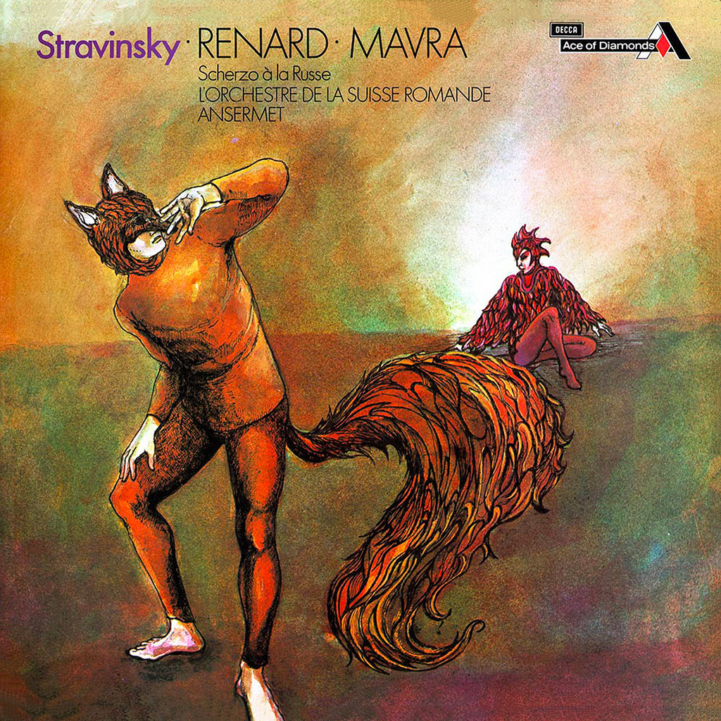 vinyl-artwork:  Ernest Ansermet - Igor Stravinsky - Renard, Mavra, 1965. 