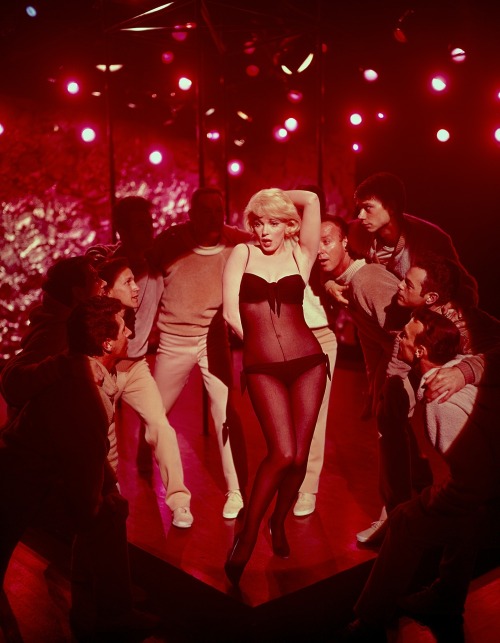 thediaryofmarilynmonroe: Marilyn is not a great dancer and she knows it. The motivation is a terribl