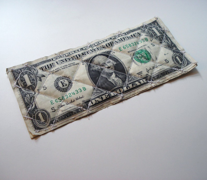 icancauseaconstellation:  Ed Vince, Quilted Dollar, 2010 