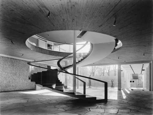 germanpostwarmodern: Cultural Center “Reuchlinhaus” (1953-61) in Pforzheim, Germany, by Manfred Lehm