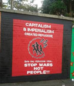 tiocfaidharlulz:  New Refugees Mural on Beechmount Ave, Belfast photo shared by WSM 