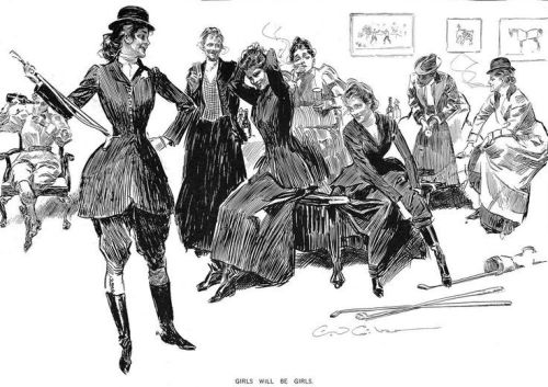 “Girls Will Be Girls” by Charles Dana Gibson