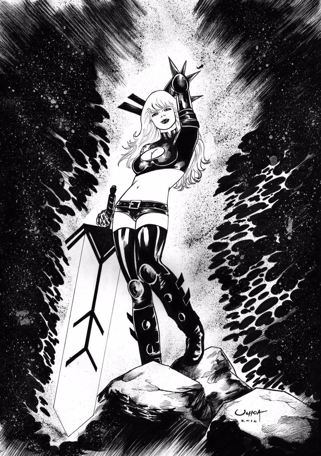 dailydamnation:  One Illyana, on the rocksArtist:  Antonio Uchoa (Ed Benes Studio)