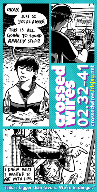 http://crossedwires.irisjay.net/?comic=02-32 OUR FIRST MONTHLY #CROSSEDWIRES UPDATE IS LIVE! 10 fres