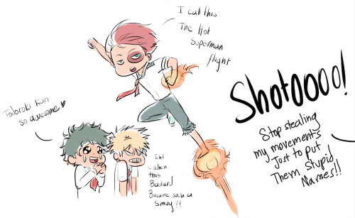 flame-tits: im here just dreaming about todoroki flying like superman with his fire TODOROKI’S