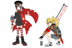 adrianaeon:  RWBY and Japanese style Red soldierYellow Bosozoku LeaderBlack ArcherWhite Bride 