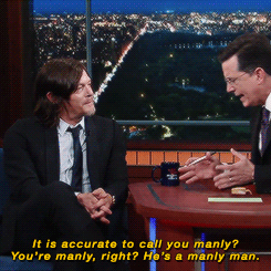 reedusnorman:Norman Reedus on The Late Show