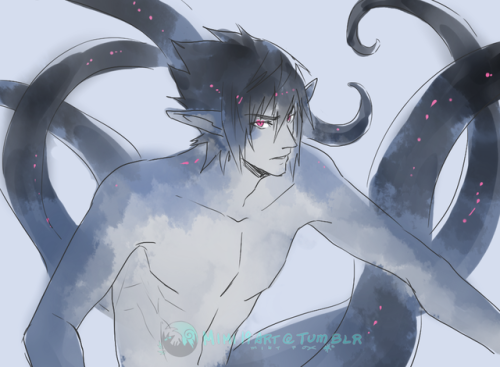 mimi19art: ofc i saw the tekken fish stuffs i have to do this missmedrawingnoctopus?  (｀ω&acut