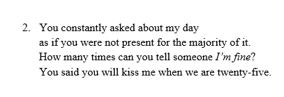 To: the ones I never dated
