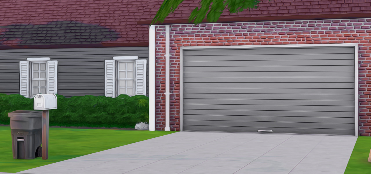 Maxis Match Cc World Gloomsims Extra Wide City Living Garage Door I