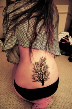 tattooideas123:  Black Treehttp://tattooideas247.com/lower-back-tree/