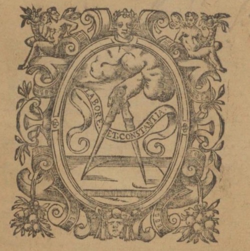 theworldofalchemy:Frontispiece from Andreas Libavius’ Ad libavi maniam… (1606)“Labore et constantia”