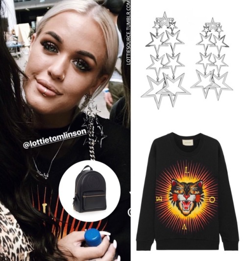 lottiesource: lottiesource: LFW | September 17, 2017Lottie wore this sweatshirt (£725) by Gucci and