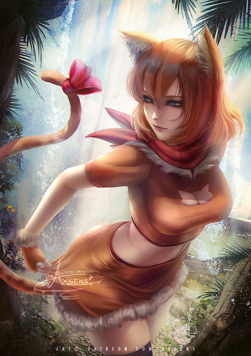 Beautiful redhead cat girl: Original anime... (17 Nov 2019)｜Random Anime  Arts [rARTs]: Collection of anime pictures