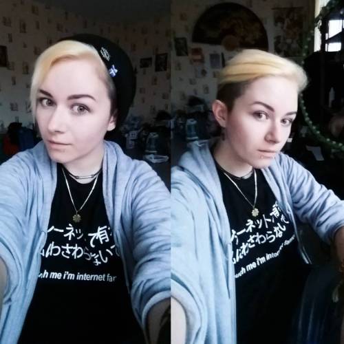 New haircut. Finally! #androgyn #demiboy #blonde