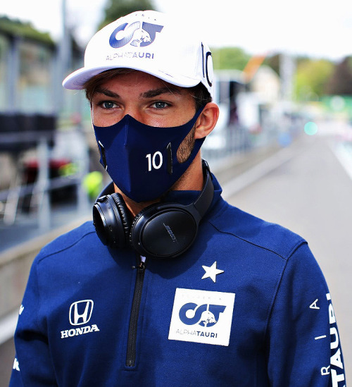pieregasly:PIERRE GASLY of ALPHA TAURI pre-race at the Belgian Grand Prix of 2020