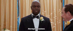 the-last-punbender: beatcopjake: I simply said what I wish had been said when Kevin and I got married.  This is one of my favourite pieces of this show because “Marriage is like…oatmeal” was introduced as part of the “Holt can’t do emotions”