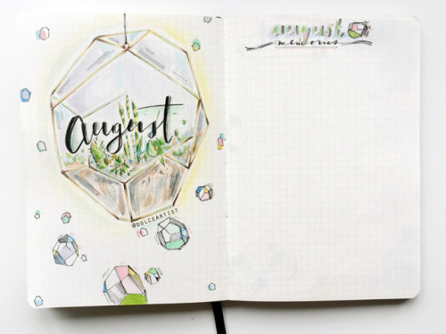 This is my August cover page! Can you tell I love terrariums? I also uploaded my first ever Plan Wit